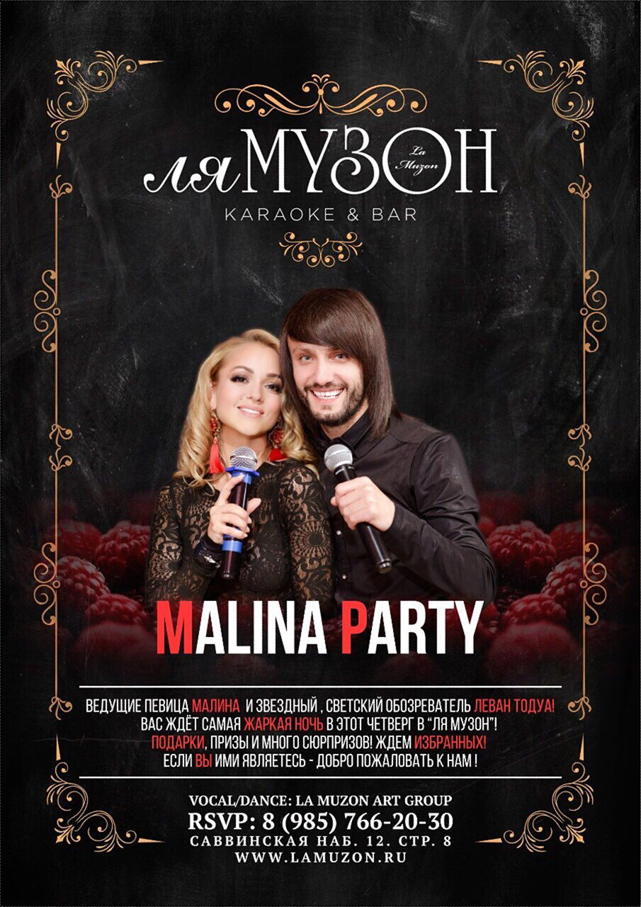 Певица малина. Афиша с малиной. Афиша Malina Party. Малиновая афиша.